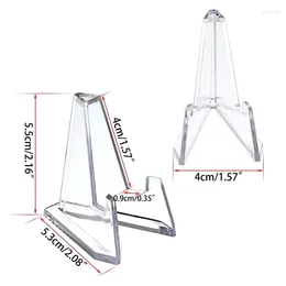 Decorative Plates 5pcs Acrylic Stands Mini Coin Display Stand Easel Holder Rack Shelf For Medals
