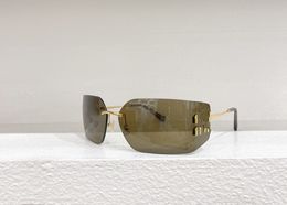 Top Qualität Anti-UV400 mit Box Damen Sonnenbrille MU54Y braun rahmenlose Gläser Sonnenbrille Acetatfaser Sonnenbrille Mode Outdoor Zeitloser klassischer Stil