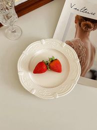 Plates Vintage High Appearance Plate Ceramic Breakfast Small Butterfly 7.5 Inch Tea Dim Sum Delicate