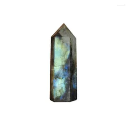 Decorative Figurines Moonstone Crystal Column Natural Labradorite Quartz Obelisk Wand Point Healing Stone Home Decor 5-6cm