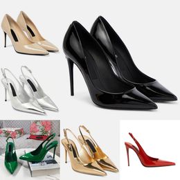 designer heels women sandals shoes thin high heelsummer women shoe elegant brand shoes padlock pointy naked sandals hardware lock Luxury patent leather slippers