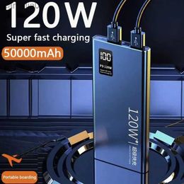 Cell Phone Power Banks 120W Fast Charging Power Pack 50000Amh Power Pack Compact Upgrade Portable Power Pack Suitable for Huawei SamsungC24320