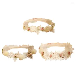 Hair Accessories Trend Baby Band Girls Flower Ribbon Hairband Soft Breathable Headband Elastic Ornaments For Poshoots