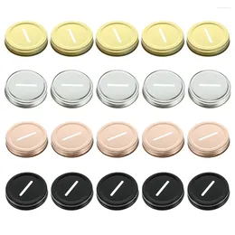 Storage Bottles 20 Pcs Wide Mouth Mason Jars Piggy Bank Lid Practical Canning Covers Sealing Lids For Replacement Leakproof Child