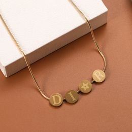 Round Name Logo Snake Necklace Fashion Simple Womens High Quality Customised Necklace