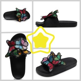 2024 Women Summer Craft Embroidered Three Dimensional Butterfly Slippers GAI sandals easy matching Unique Design Outwear embroidery Gladiator cute bigsize36-41