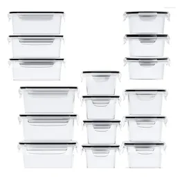 Storage Bottles 16Piece Airtight Food Containers With Lids (16 And 16 Lids) Plastic