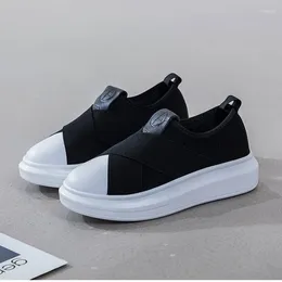 Casual Shoes Genuine Leather Thick Soled Shallow Mouthed Skateboard With Breathable And Comfortable Mesh Fabric For Wear