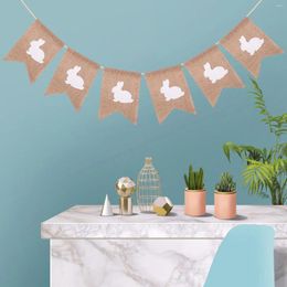 Party Decoration Easter Burlap Banner Birthday Flag Garland Rustic For Windows Fireplace Office Home