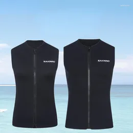 Women's Swimwear Warm Wetsuits Top Male Cold Water 3MM Neoprene Vest Jacket Sleeveless Full Zip Sun Protection Diving And Surfing