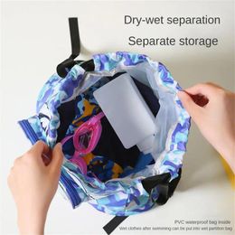 Storage Bags Children's Waterproof Swimming Bag Outdoor Pool Beach Wet Separation Boys Beam Mouth Backpack