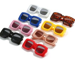 Fashion Children square sunglasses summer kids soft air cushion frame eyewear INS girls boys Uv protection beach sun glasses adumbral Z0224