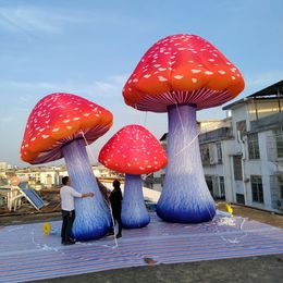 6mH (20ft) With blower wholesale Giant Outdoor Decoration Inflatable Mushroom with Colourful LED Mushroom for Outdoor Party Decorations