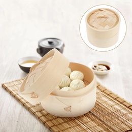 Double Boilers Steamer Multi-function Bamboo Kitchen Bun With Cover Household Dumpling Basket Covered