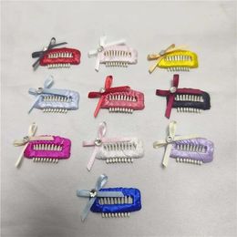 Dog Apparel 4pcs 3.2cm Bow Knot Rhinestone Cat Hairpin Beautiful Princess Beauty Products Hair Accessories For Puppy Pet Supplies