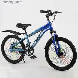 Bikes Ride-Ons New Mountain Bike With Disc Brake And Transmission Childrens Bicyc With Cool Design And Comfortab Shock Absorption 2023 L240319