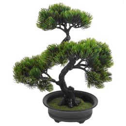 Decorative Flowers Artificial Potted Fake Outdoor Tabletop Decor Bonsai Plants Desk Artifical Decorations Tree Dining Small Realistic