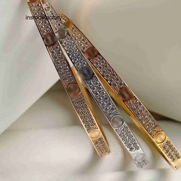 Original 1to1 Cartres Bracelet V Gold Narrow Edition Full Sky Star 18k 3-Row Diamond J9YG 9CH0