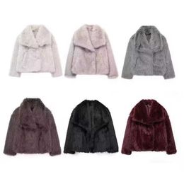 Women's Fur Faux Fur Winter New Womens Street Fashion Artificial Fur Effect Short Coat