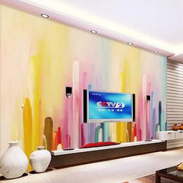 Wallpapers Hand-painted Color Gradient Of The Wall Decorations Mural Living Room Bedroom Children's Non-woven Painting Wallpaper