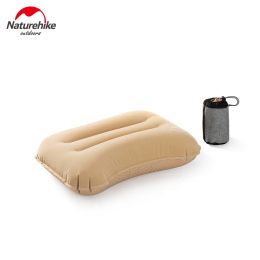 Gear Naturehike Camping Compressed Ultralight Folding Pillow Flocking Cloth Nonslip Air Iated Pillows Comfort Travel Outdoor Sap