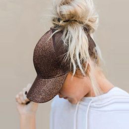 2019 ponytail baseball cap women men messy bun snapback sun summer mesh hats casual sport caps drop adjustable230m