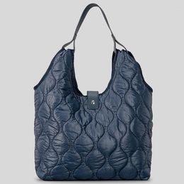 Evening Bags Casual Quilted Padded Women Shoulder Nylon Down Cotton Lady Handbags Light Weight Large Tote Bag Big Shopper Purses 2024