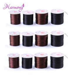 Hairnets 5pcs/lot Elastic Thread Black Round Crystal Line Nylon Rubber Stretchy Cord For String Bracelets Necklace Craft Diy 60m 11m