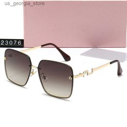 Sunglasses miui sunglasses Luxury designer sunglasses Man Women sunglasses Oversized Square Sunglasses Ins Popular Brand Shades UV Party Shopping Sun Glasses Y24