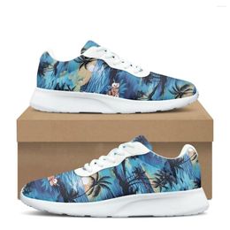 Casual Shoes Hawaii Tropical Tree Pattern Women's Soft Cozy Sneaker Wear-resistant Outdoor Travel Lightweight Breathable Walking Shoe