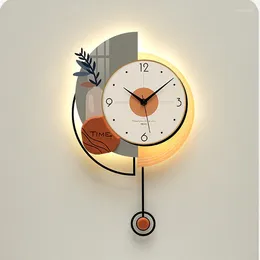 Wall Clocks Luminous Nordic Style Luxury Bedroom Stylish Unusual Clock Silent Living Room Horloge Decor WWH35xp