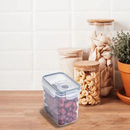 Storage Bottles 5 Size Single Clear Plastic Jars Vacuum Proof Fresh Airtight Kitchen Food Containers With Lids