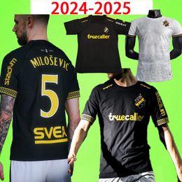 2024 AIK Solna soccer jerseys home balck 132th STOCKHOLM Fans Player version FISCHER HUSSEIN OTIENO GUIDETTI THILL 132 years 24 25 souvenir edition football shirts T