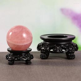 Decorative Plates Black Resin Crystal Ball Base Sphere Pedestal European Style Home Decor Display Stand Pography Props Ornament Accessories