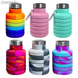 Water Bottles Collapsible Sports Water Bottle for Cycling Hiking Travel and Gym Silicone Water Bottles that Fold Easily yq240320