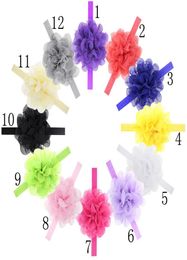 Kids Chiffon Lace Headbands Little Girls Hair Accessories Big Flower Children Cute Hair Decorations Bows H0801117488