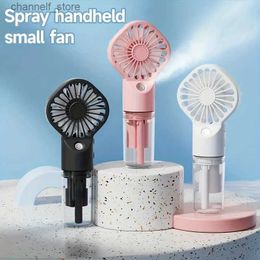 Electric Fans Portable charging handheld fog fan - battery powered mini facial steam engine suitable for travel and outdoor useY240320
