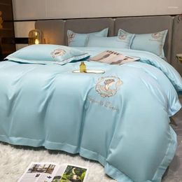Set di biancheria da letto set nero per ragazzi per ragazze camera da letto lavata in cotone cotone cuscino per letti semplici lenzuola lenzuola