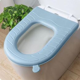 Toilet Seat Covers With Handle EVA Cover Washable Universal Reusable Closestool Mat Thicker Adhesive Cushion Lavatory