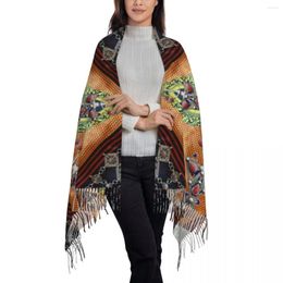 Scarves Fashion Africa Kabyle Jewelry Carpet Tassel Scarf Women Winter Warm Shawl Wrap Ladies Morocco Geometric