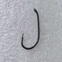 Twisted Tube Double Back Barbed Loose Tidal Long Handle Live Bait Hook, Fishing With Hole Fish Hook 630211