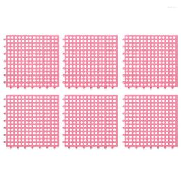 Carpets 6Pcs Anti-Slip Splicing Pvc Bathroom Toilet Kitchen Floor Mat Non Slip 30X30CM