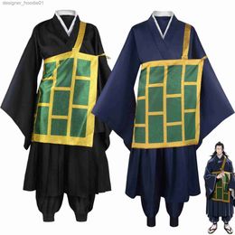cosplay Anime Costumes Geto Suguru role-playing Juju Ka role-playing kimono black Japanese uniform Geto Suguru wig Halloween party costumeC24320
