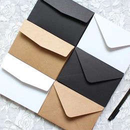 Gift Wrap 20pcs 16x11cm Paper Envelopes Wedding Invitations Postcardcards Storage Stationery Black White Krafts Color