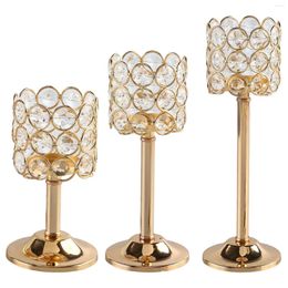 Candle Holders Gold Candlestick Metal Pillar Holder Wedding Centrepieces Stand Decoration For Party Table