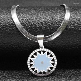 Pendant Necklaces Y2K Star Choker Necklace For Women Stainless Steel Gold Colour Aesthetic Trendy Blue Sun Clavicle Chain Jewellery Collar