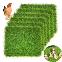 Decorative Flowers 4 Pcs 15/30cm Chicken Nest Mat Nesting Pads Egg Protection Vegetable String Bags Washable Artificial Grass For Farm