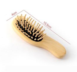 Hair Straightener Brush Wood Pointed Handle Steel Teeth Massage Hair Brush Head Care Comb Relaxing Wooden Comb7691420 ZZ