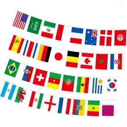 Party Decoration Flag String Flags Decorative Banners International Country Polyester Cloth Soccer