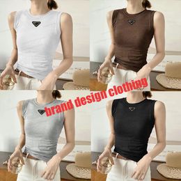 Women Tops Tank Tees Crop Sexy Shoulder Black Tank Casual Sleeveless Backless Top Shirts Designer Solid Colour Vest